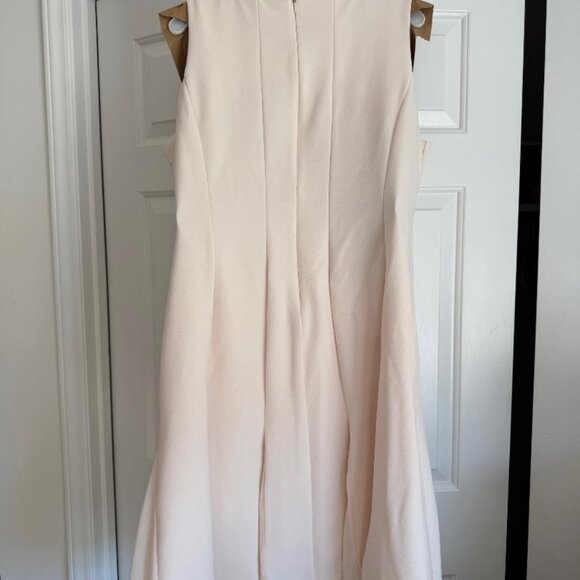 Scuba Crepe Crew Neck Sleeveless Dress - Picture 2 of 5